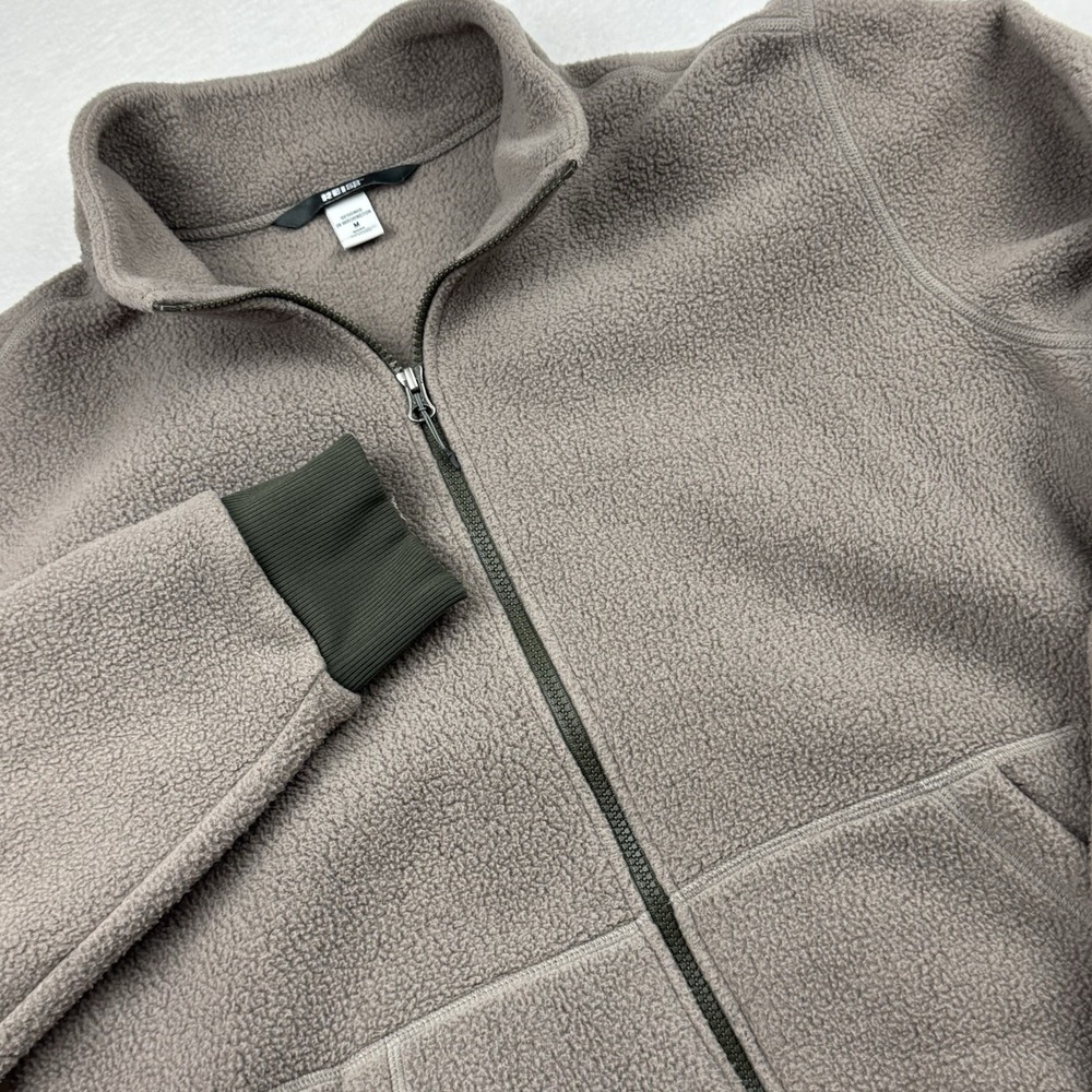 REI Co-Op Sweater Fleece Full Zip Gray Outdoor Jacket Mens Size‎ Medium EUC